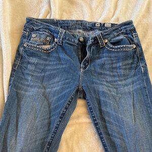 Miss Me Women's Distressed Blue Boot Cut Jeans